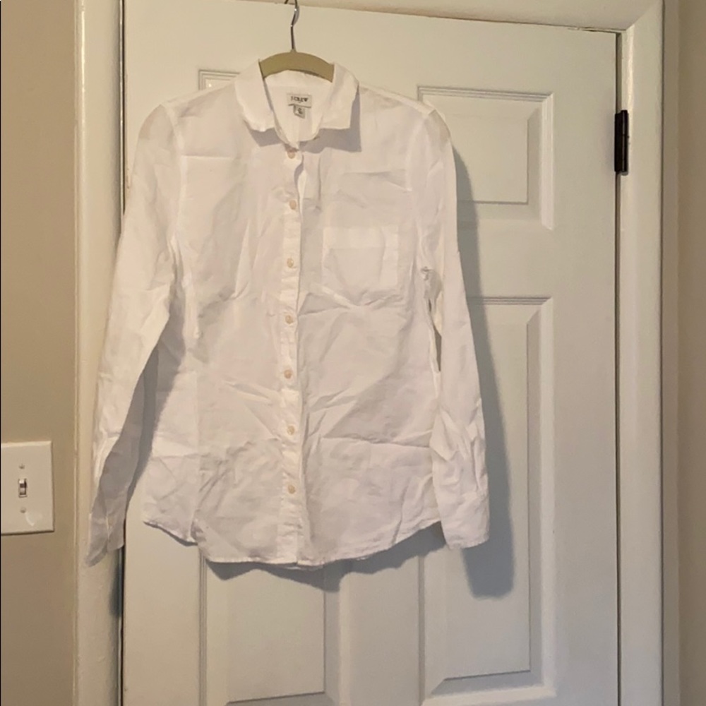 J.Crew White Button Down. Size Small